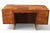 Mid Century Patchwork Burled Wood Movie Prop Office Desk in Style of Paul Evan