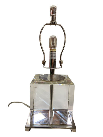 Glass Cube Table Lamp - As Is