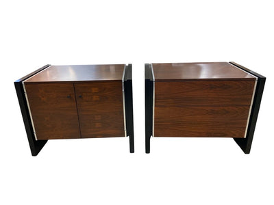 Pair of Mid Century Robert Baron Rosewood Night Stands (Set of 2)