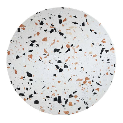 Tulip 20" Round Terrazzo Side Table in Gold Terrazzo