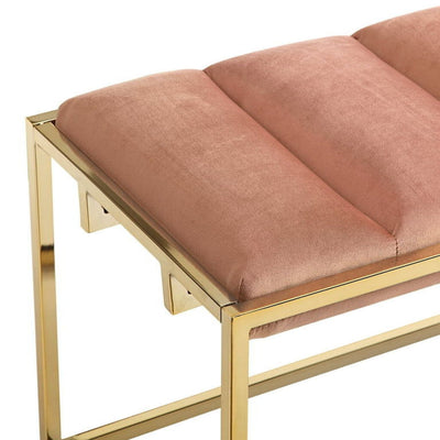 Pink Velvet Bench