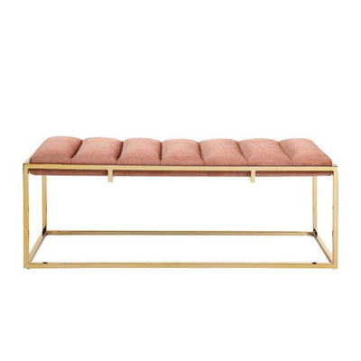 Pink Velvet Bench