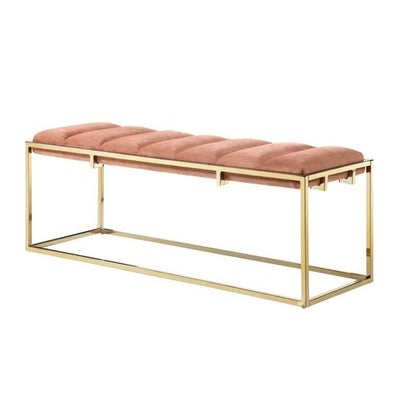 Pink Velvet Bench