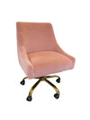 Pink Velvet Desk Chair