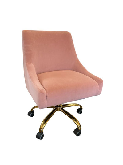 Pink Velvet Desk Chair