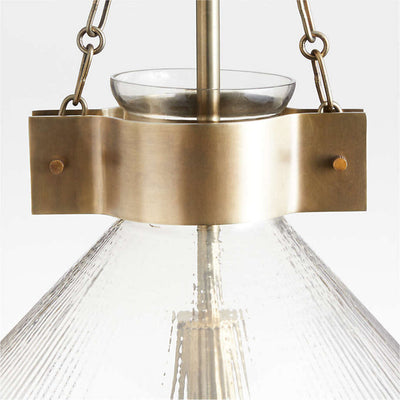 Ribbed Glass Pendent Light