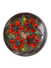 Mid Century West Germany "Ruscha" Ceramic Lava Glaze Flowers Wall Plate