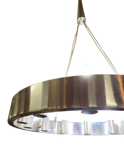 Round Brushed Stainless Chandelier