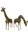 Hollywood Regency Brass Giraffes (the pair) Small