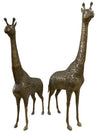 Hollywood Regency Brass Giraffes (the pair) Large