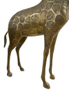 Hollywood Regency Brass Giraffes (the pair) Large