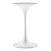 Tulip 20" Round Terrazzo Side Table in White Base w/ Terrazzo