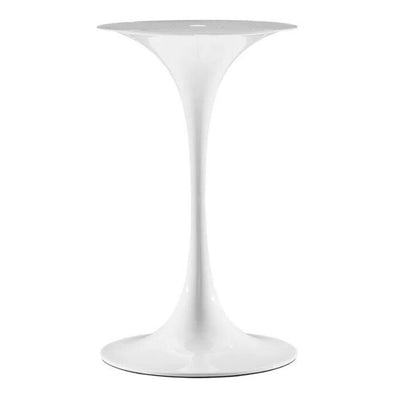 Tulip 20" Round Terrazzo Side Table in White Base w/ Terrazzo