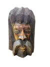 Vintage Jamaican African Wood Carved Tribal RasTafarian Head