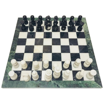 Marble Green Chess Set