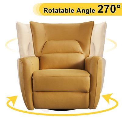 Modern Wingback Recliner w/Power Swivel and Rocker