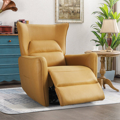 Modern Wingback Recliner w/Power Swivel and Rocker