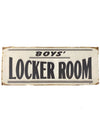 Vintage Metal Locker Room Sign