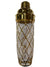 Gold Lattice Mid Century Regency Modern Cocktail Shaker