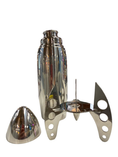 Polished Steel Shaker and Stand