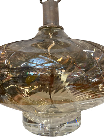 PAIR Italian Blown Glass Mid Century Modern Lamps