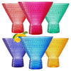 Acrylic Unbreakable Hobnail Martini Glasses, Set of 6