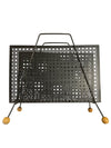 Post Modern Perforated Metal Magazine Rack or Record Storage