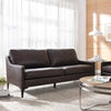 Modern Dean Leather Sofa in Brown