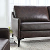 Modern Dean Leather Sofa in Brown