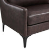 Modern Dean Leather Sofa in Brown