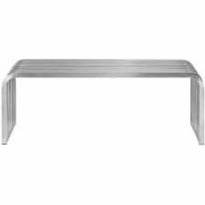 Waterfall 47" Stainless Steel Bench in Silver