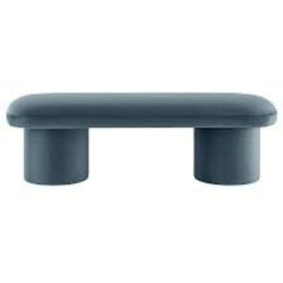 Dom Performance Velvet Bench in Cadet Blue