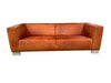 Vintage LEOLUX Orange Leather Sofa by Leolux Global B.V. Netherlands