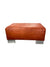 Vintage LEOLUX Orange Leather Ottoman by Leolux Global B.V. Netherlands