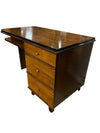 Art Deco Pedestal Walnut Desk by Tri-Bone Furniture