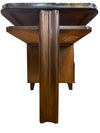 Art Deco Pedestal Walnut Desk by Tri-Bone Furniture