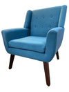 Vintage Wannaby Mid Century Blue Armchair