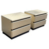 1980's Post Modern White Lacquered Nightstands by Roger Rougier