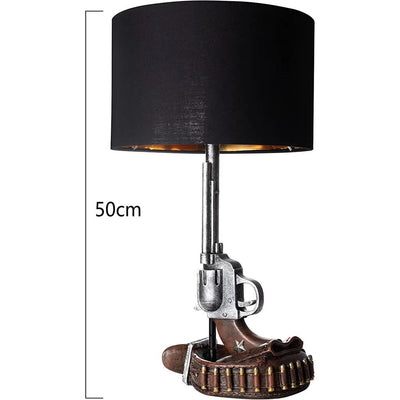 Revolver Six Shooter Pistol Lamp, Western Cowboy Gun Lamps