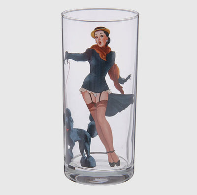 Pin-Up Girls Drinking Glasses Set of 6 - 11.5 Fl oz