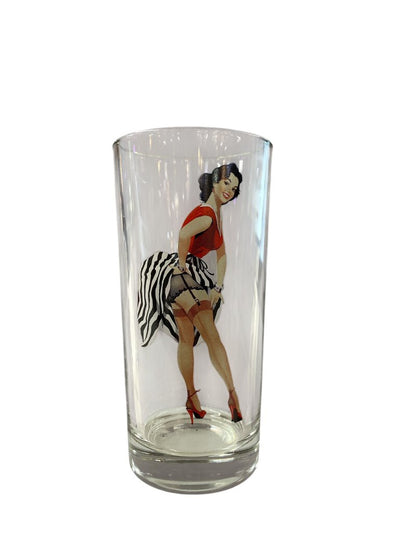 Pin-Up Girls Drinking Glasses Set of 6 - 11.5 Fl oz