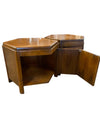 PAIR - Lane Mid Century Walnut Side Table Commodes (Set of 2)