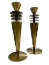 Gorgeous Pair of 1950's Vintage Balos Solid Brass Candlesticks with Wonderful Patina (Set of 2)