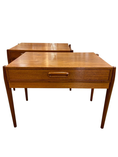 PAIR Danish Modern Teak Nightstands (Set of 2)