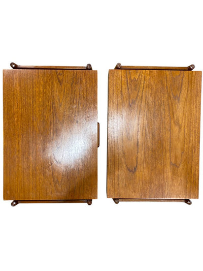 PAIR Danish Modern Teak Nightstands (Set of 2)