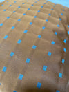 Checkered Rust and Blue 16" Indoor/Outdoor Pillow