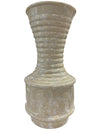 Vintage 1950's Savoy Ribbed Vase with Mottled Cream Glaze