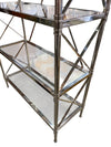 Vintage Restoration Hardware Chrome Campaign Style Etagere