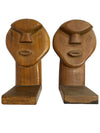 Cool Vintage Handcarved Wooden Bookends