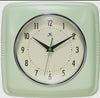 Retro Square Mint Green Indoor Wall Clock